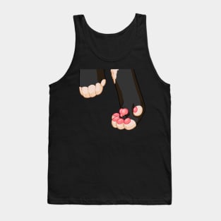 Playful Black and White Shorthair Tank Top